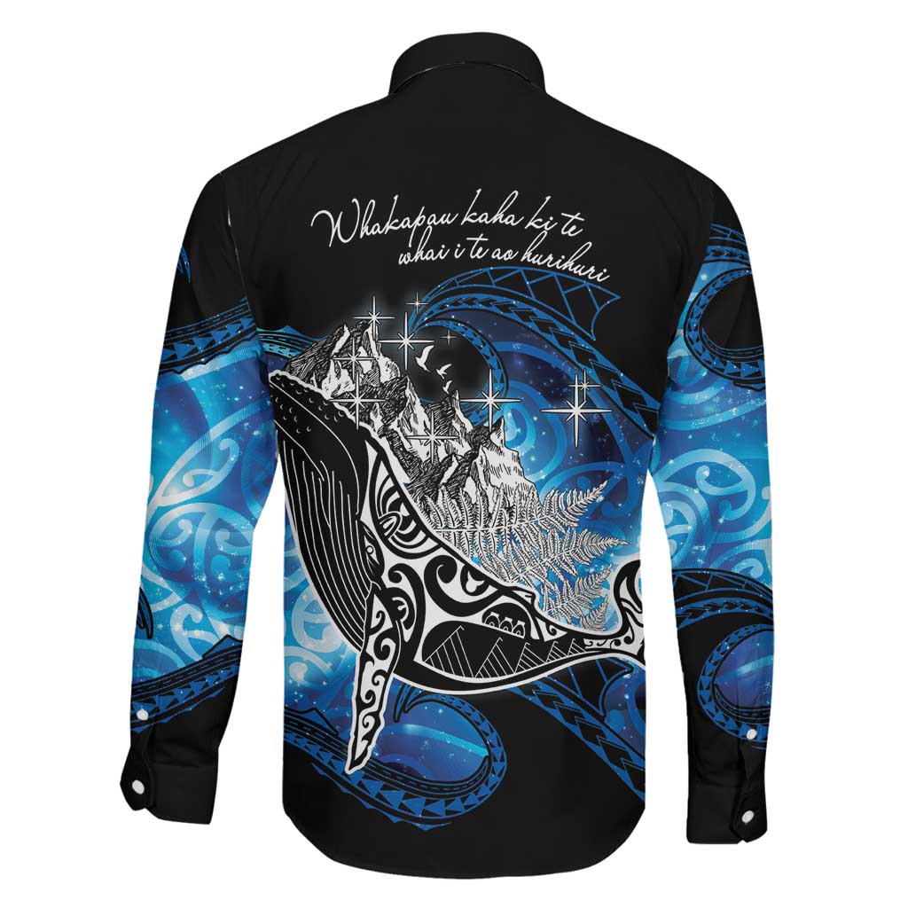 Maori Matariki Te Araroa Paikea Starry Family Matching Off Shoulder Maxi Dress and Hawaiian Shirt Tangaroa Whakatauki LT7 - Polynesian Pride