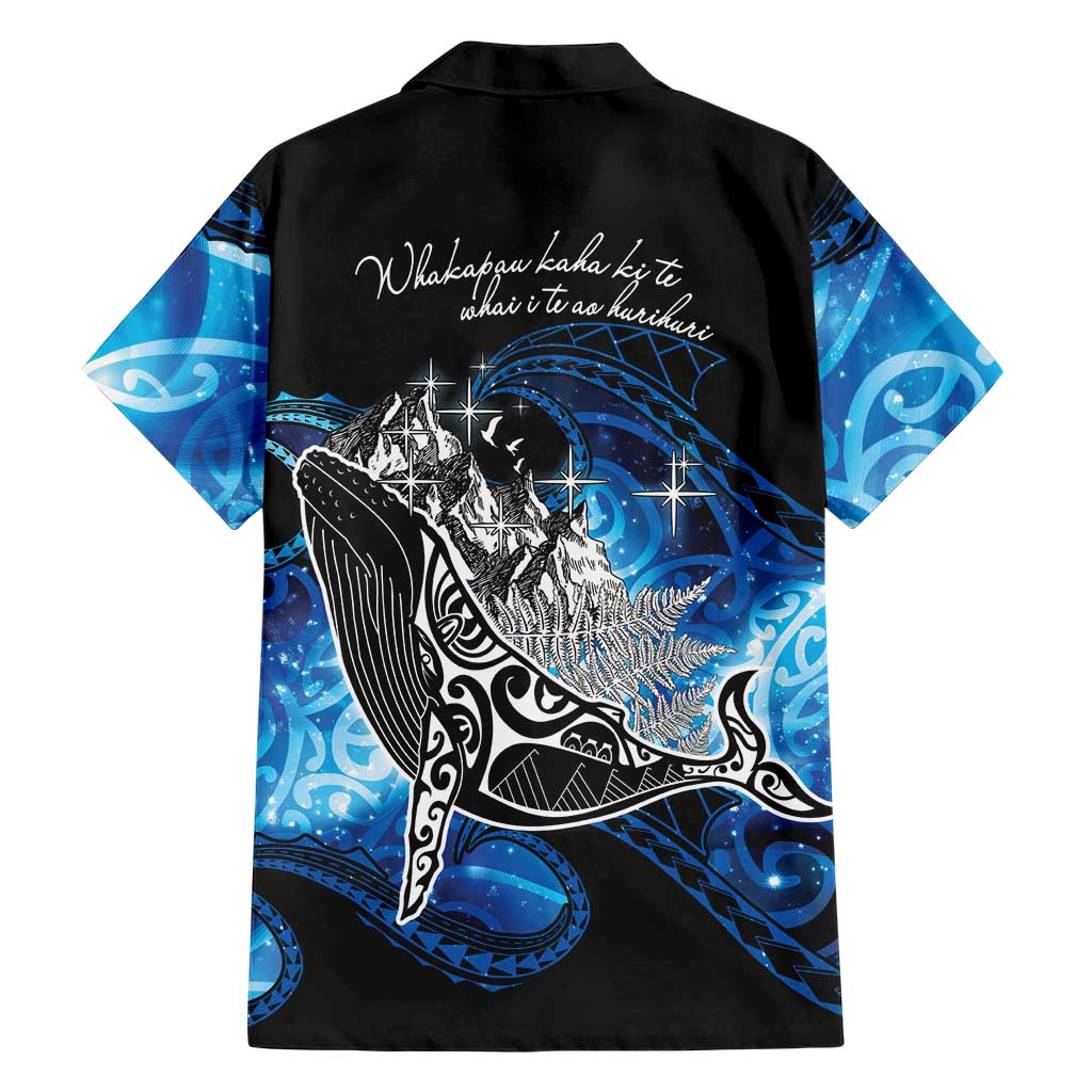 Maori Matariki Te Araroa Paikea Starry Family Matching Off Shoulder Short Dress and Hawaiian Shirt Tangaroa Whakatauki LT7 - Polynesian Pride