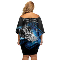 Maori Matariki Te Araroa Paikea Starry Family Matching Off Shoulder Short Dress and Hawaiian Shirt Tangaroa Whakatauki LT7 - Polynesian Pride