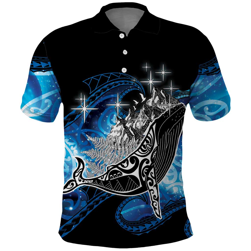 Maori Matariki Te Araroa Paikea Starry Polo Shirt Tangaroa Whakatauki