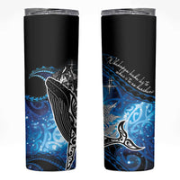 Maori Matariki Te Araroa Paikea Starry Skinny Tumbler Tangaroa Whakatauki LT7 Black - Polynesian Pride