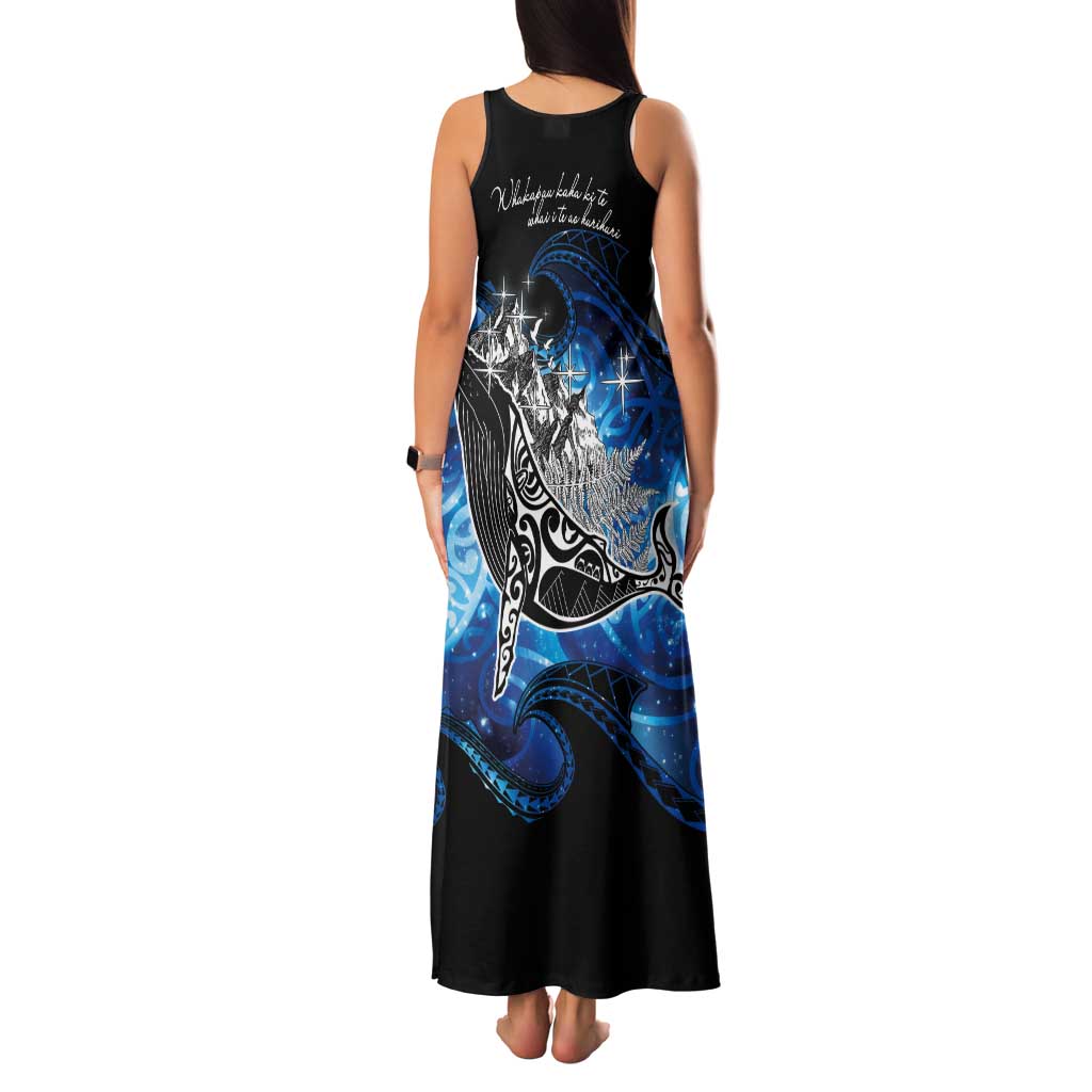 Maori Matariki Te Araroa Paikea Starry Tank Maxi Dress Tangaroa Whakatauki LT7 - Polynesian Pride