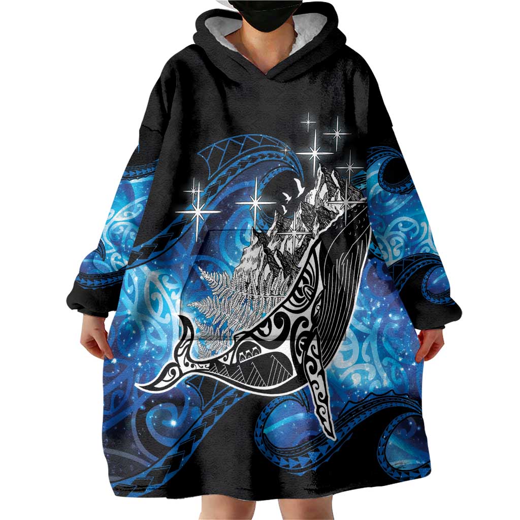 Maori Matariki Te Araroa Paikea Starry Wearable Blanket Hoodie Tangaroa Whakatauki LT7 - Polynesian Pride