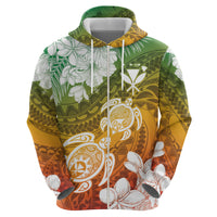 Kanaka Maoli Hawaii Flag Day Hoodie Vibrant Frangipani