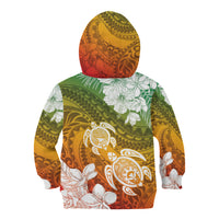 Kanaka Maoli Hawaii Flag Day Kid Hoodie Vibrant Frangipani