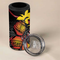 Personalized Papua New Guinea Milne Bay 4 in 1 Can Cooler Tumbler Bagi Necklace Mix Lime Pot Grunge LT7 - Polynesian Pride