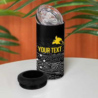Personalized Papua New Guinea Milne Bay 4 in 1 Can Cooler Tumbler Bagi Necklace Mix Lime Pot Grunge LT7 - Polynesian Pride