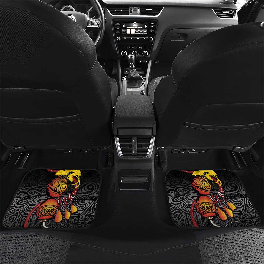 Personalized Papua New Guinea Milne Bay Car Mats Bagi Necklace Mix Lime Pot Grunge