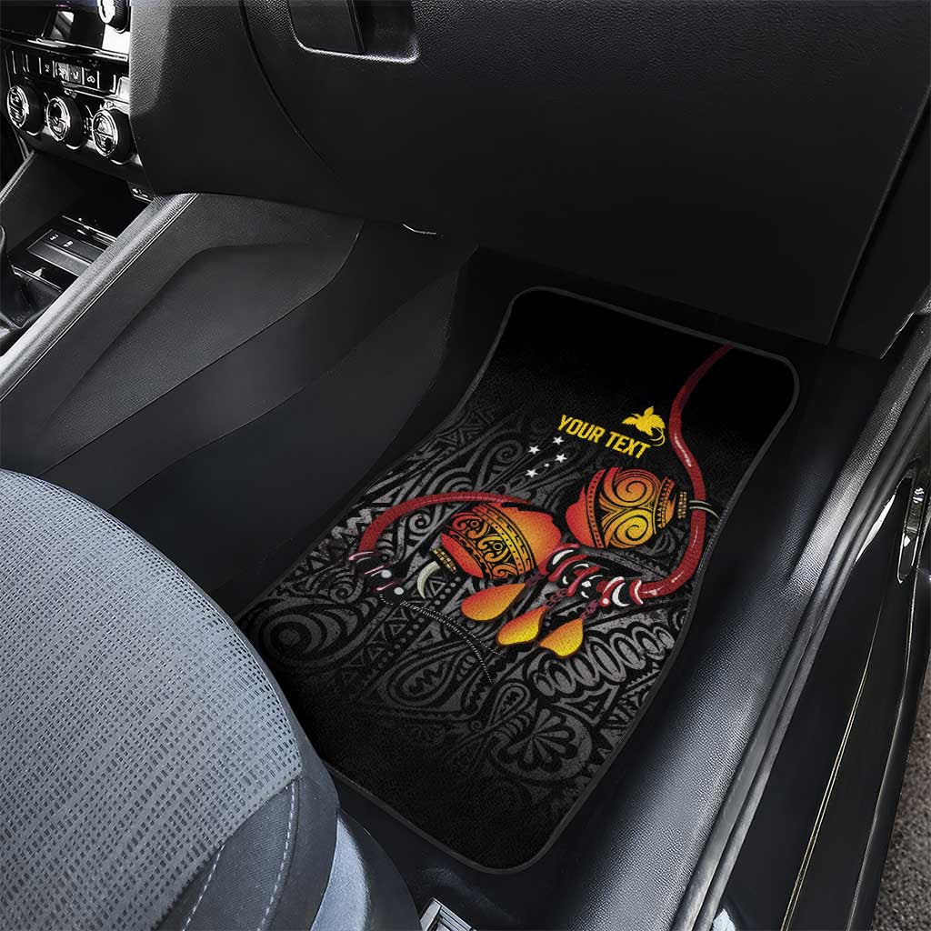 Personalized Papua New Guinea Milne Bay Car Mats Bagi Necklace Mix Lime Pot Grunge