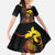 Personalized Papua New Guinea Milne Bay Family Matching Off The Shoulder Long Sleeve Dress and Hawaiian Shirt Bagi Necklace Mix Lime Pot Grunge