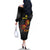 Personalized Papua New Guinea Milne Bay Family Matching Off The Shoulder Long Sleeve Dress and Hawaiian Shirt Bagi Necklace Mix Lime Pot Grunge