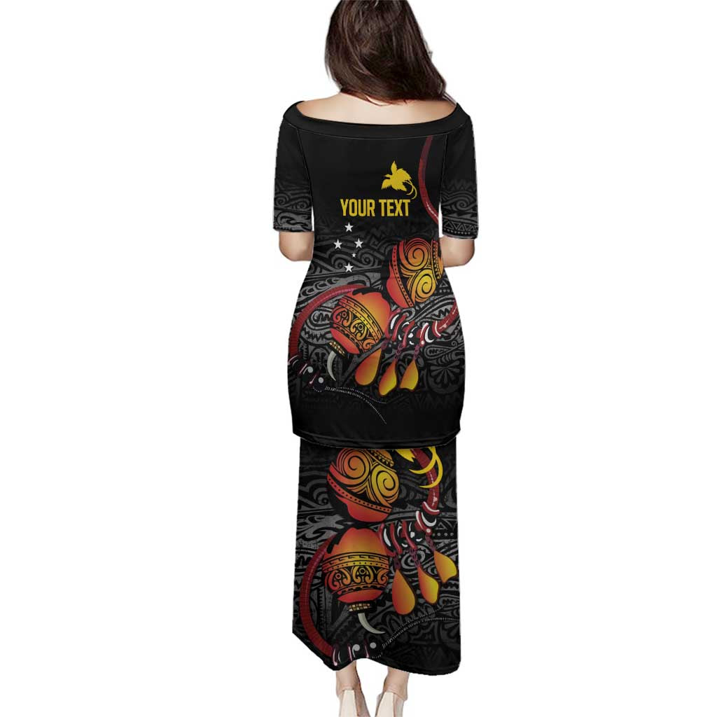 Personalized Papua New Guinea Milne Bay Family Matching Puletasi and Hawaiian Shirt Bagi Necklace Mix Lime Pot Grunge LT7 - Polynesian Pride