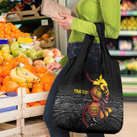 Personalized Papua New Guinea Milne Bay Grocery Bag Bagi Necklace Mix Lime Pot Grunge