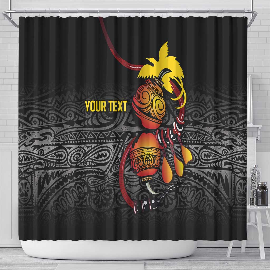 Personalized Papua New Guinea Milne Bay Shower Curtain Bagi Necklace Mix Lime Pot Grunge
