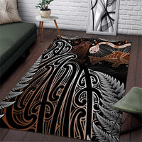 Aotearoa Maori - Australia Indigenous Area Rug Koiri Whakairo Mix Aboriginal Art LT7 Brown - Polynesian Pride