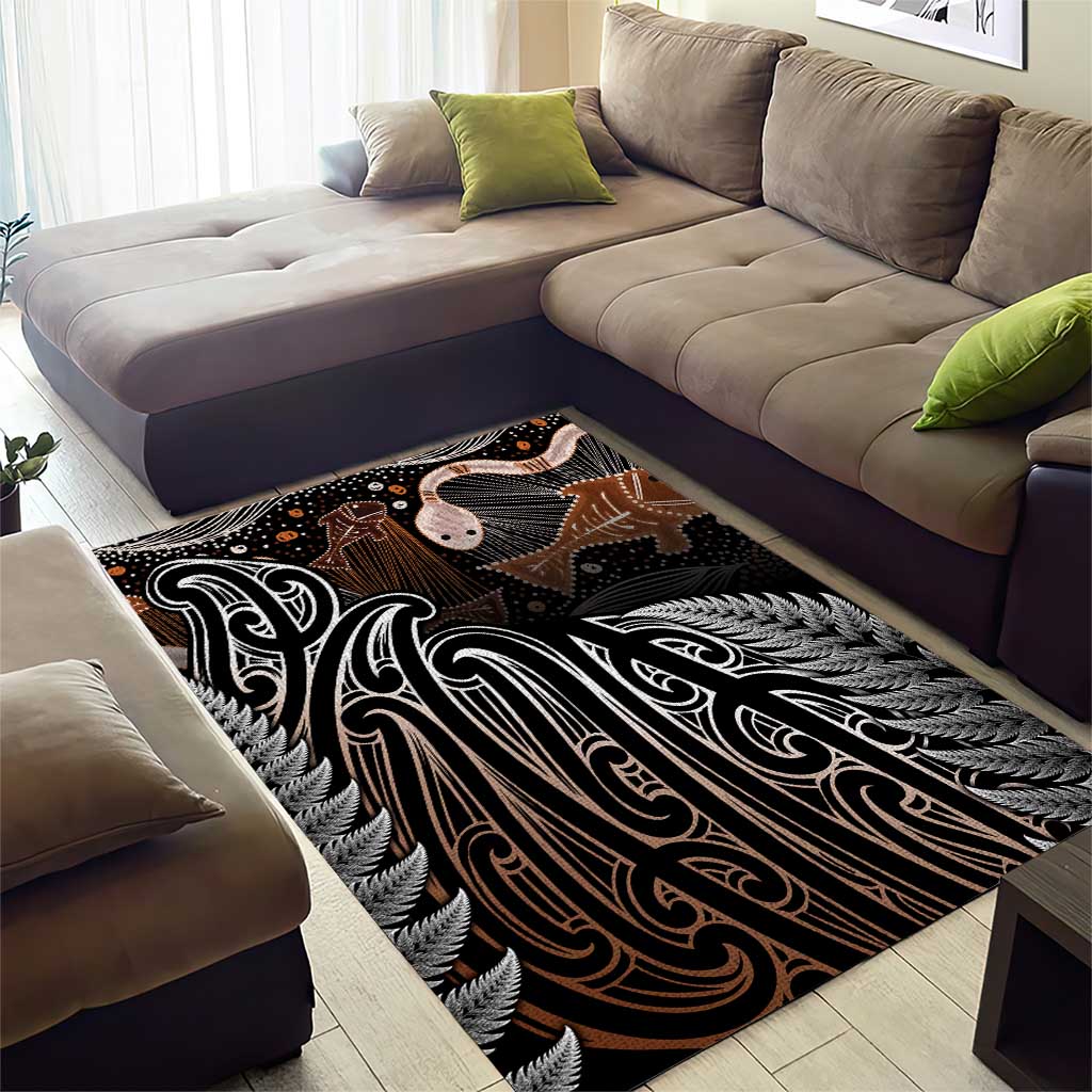Aotearoa Maori - Australia Indigenous Area Rug Koiri Whakairo Mix Aboriginal Art LT7 - Polynesian Pride