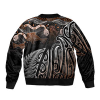 Aotearoa Maori - Australia Indigenous Bomber Jacket Koiri Whakairo Mix Aboriginal Art LT7 - Polynesian Pride
