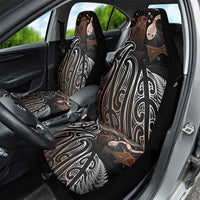 Aotearoa Maori - Australia Indigenous Car Seat Cover Koiri Whakairo Mix Aboriginal Art - Polynesian Pride