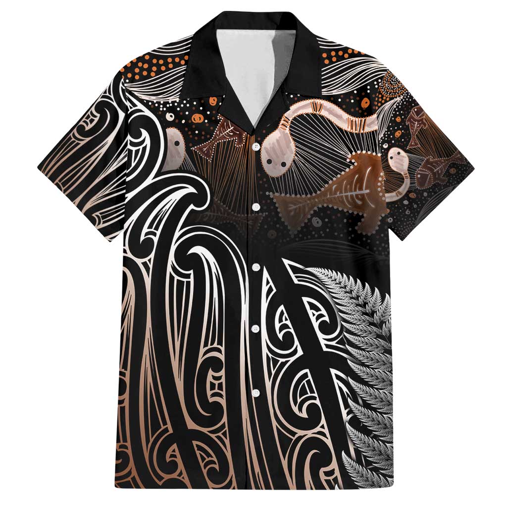 Aotearoa Maori - Australia Indigenous Family Matching Summer Maxi Dress and Hawaiian Shirt Koiri Whakairo Mix Aboriginal Art - Polynesian Pride