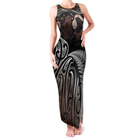 Aotearoa Maori - Australia Indigenous Family Matching Tank Maxi Dress and Hawaiian Shirt Koiri Whakairo Mix Aboriginal Art - Polynesian Pride