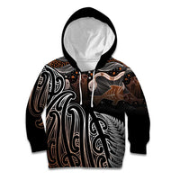 Aotearoa Maori - Australia Indigenous Kid Hoodie Koiri Whakairo Mix Aboriginal Art - Polynesian Pride