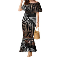 Aotearoa Maori - Australia Indigenous Mermaid Dress Koiri Whakairo Mix Aboriginal Art - Polynesian Pride
