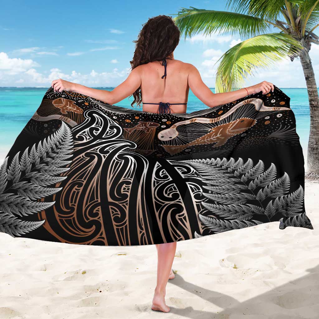 Aotearoa Maori - Australia Indigenous Sarong Koiri Whakairo Mix Aboriginal Art LT7 - Polynesian Pride