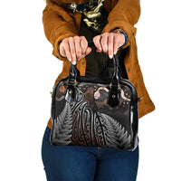 Aotearoa Maori - Australia Indigenous Shoulder Handbag Koiri Whakairo Mix Aboriginal Art LT7 One Size Brown - Polynesian Pride