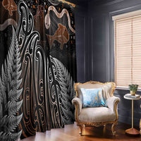 Aotearoa Maori - Australia Indigenous Window Curtain Koiri Whakairo Mix Aboriginal Art LT7 - Polynesian Pride