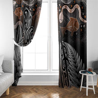 Aotearoa Maori - Australia Indigenous Window Curtain Koiri Whakairo Mix Aboriginal Art LT7 - Polynesian Pride