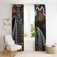 Aotearoa Maori - Australia Indigenous Window Curtain Koiri Whakairo Mix Aboriginal Art LT7 - Polynesian Pride