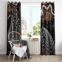 Aotearoa Maori - Australia Indigenous Window Curtain Koiri Whakairo Mix Aboriginal Art LT7 - Polynesian Pride