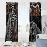 Aotearoa Maori - Australia Indigenous Window Curtain Koiri Whakairo Mix Aboriginal Art LT7 - Polynesian Pride