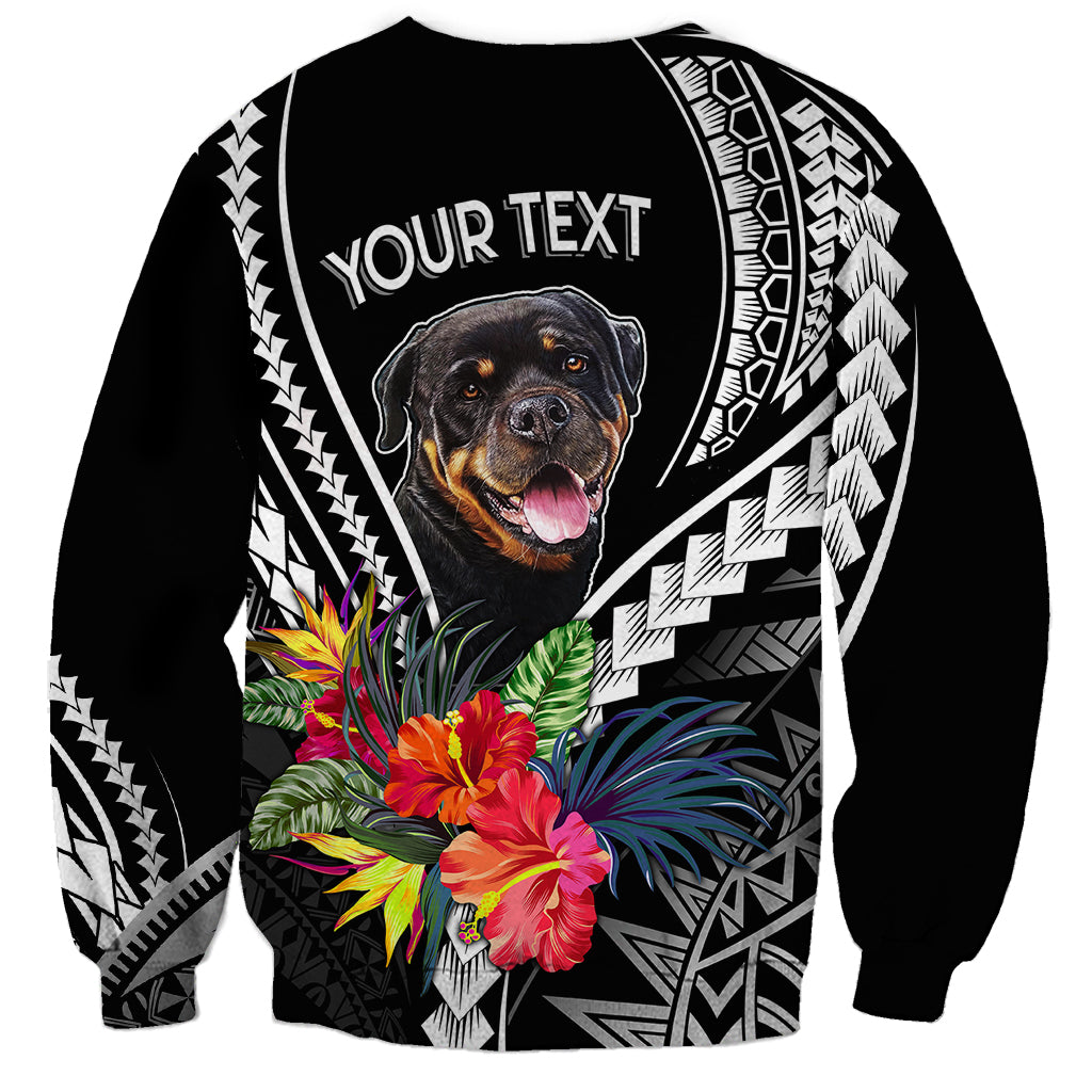 Personalised Polynesian Dog Sweatshirt Rottweiler With Polynesia Pattern Curve Style LT7 - Polynesian Pride