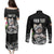 Personalised Polynesian Couples Matching Puletasi Dress and Long Sleeve Button Shirts With Yorkshire Terrier Floral Style LT7 - Polynesian Pride