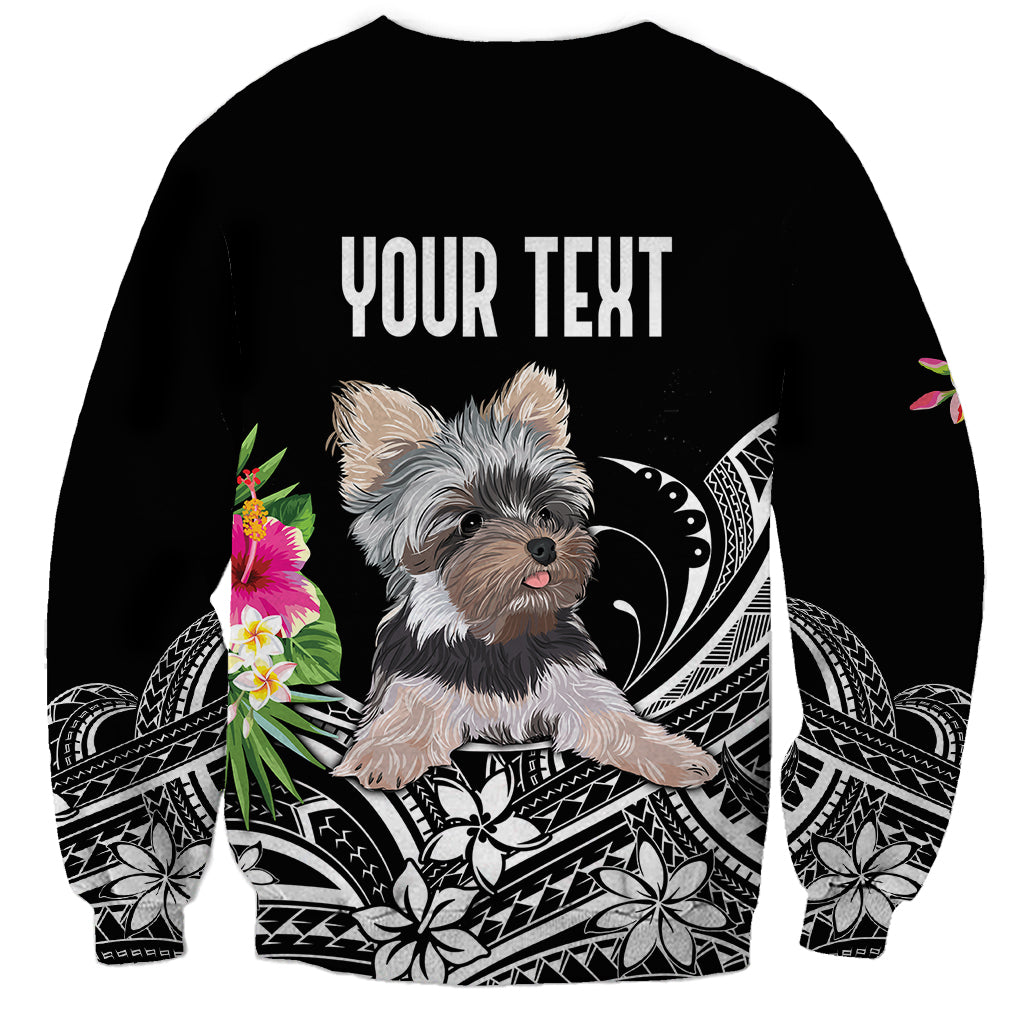 Personalised Polynesian Sweatshirt With Yorkshire Terrier Floral Style LT7 - Polynesian Pride