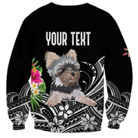 Personalised Polynesian Sweatshirt With Yorkshire Terrier Floral Style LT7 - Polynesian Pride