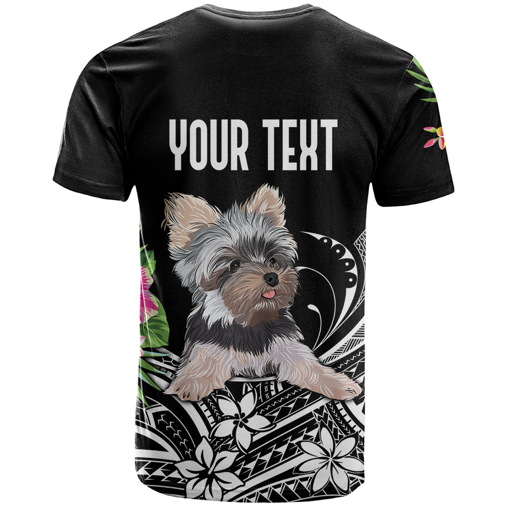 Personalised Polynesian T Shirt With Yorkshire Terrier Floral Style LT7 - Polynesian Pride