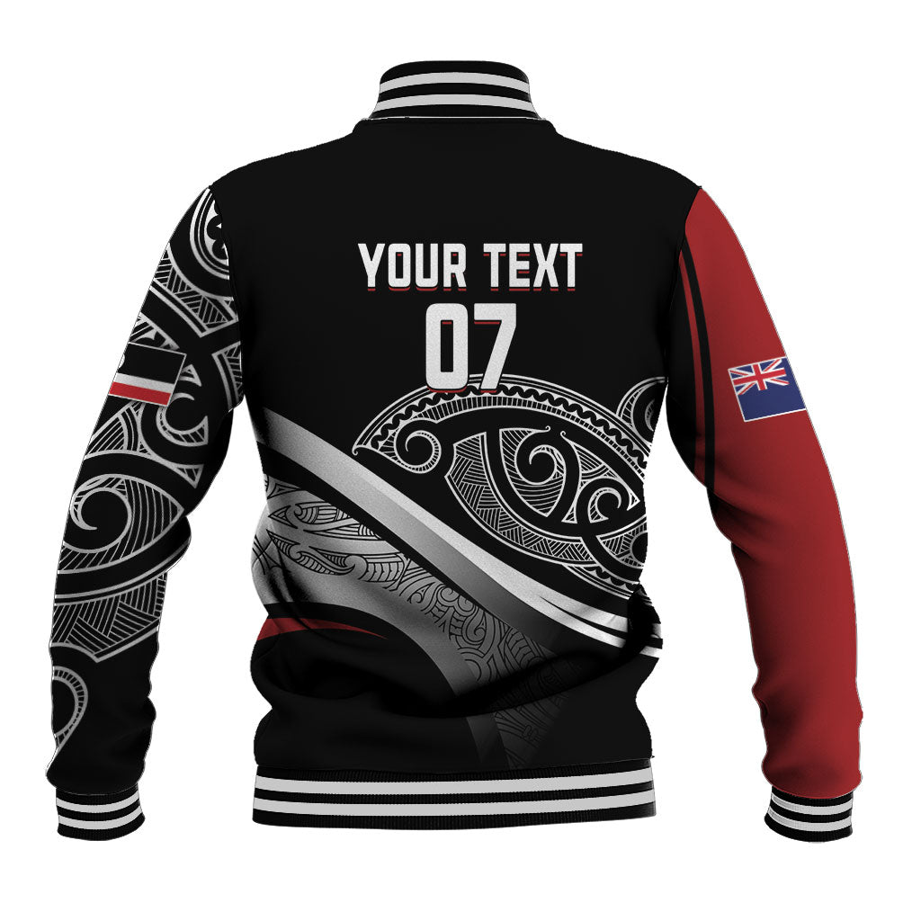 Aotearoa Maori Rugby Custom Baseball Jacket Kapa O Pango LT7 - Polynesian Pride
