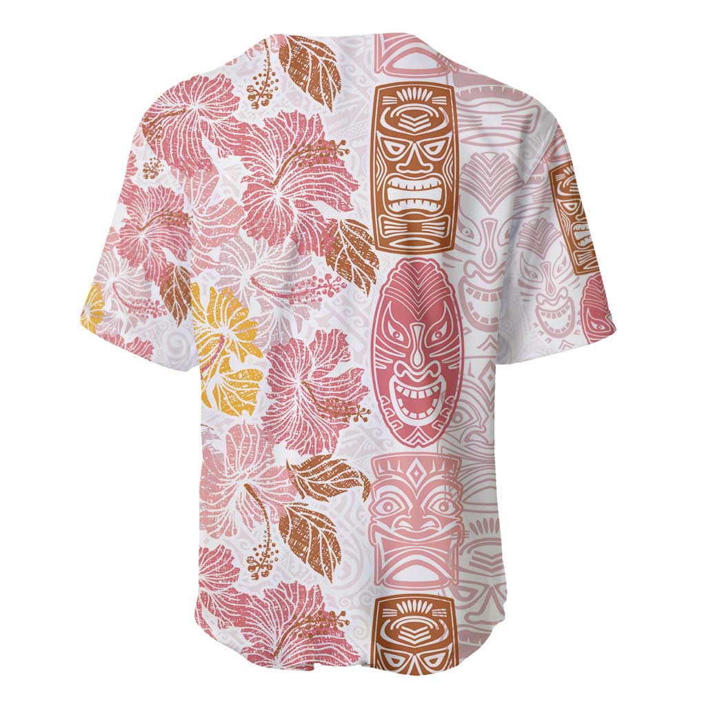 Christmas Aloha Hawaii Tiki Baseball Jersey Hibiscus Spring Colors - Polynesian Pride