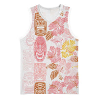 Christmas Aloha Hawaii Tiki Basketball Jersey Hibiscus Spring Colors - Polynesian Pride
