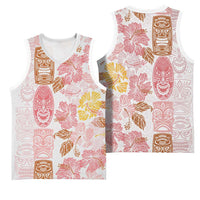 Christmas Aloha Hawaii Tiki Basketball Jersey Hibiscus Spring Colors - Polynesian Pride