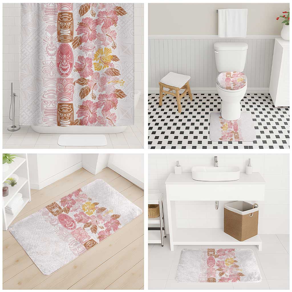 Christmas Aloha Hawaii Tiki Bathroom Set Hibiscus Spring Colors - Polynesian Pride
