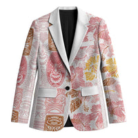 Christmas Aloha Hawaii Tiki Blazer Hibiscus Spring Colors LT7 Unisex Pink - Polynesian Pride
