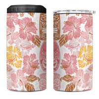 Christmas Aloha Hawaii Tiki 4 in 1 Can Cooler Tumbler Hibiscus Spring Colors - Polynesian Pride
