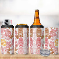 Christmas Aloha Hawaii Tiki 4 in 1 Can Cooler Tumbler Hibiscus Spring Colors - Polynesian Pride