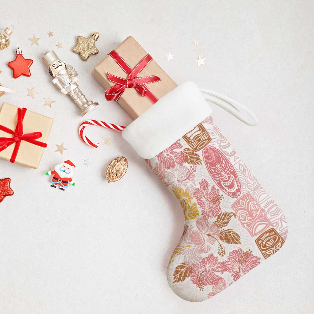 Christmas Aloha Hawaii Tiki Christmas Stocking Hibiscus Spring Colors - Polynesian Pride