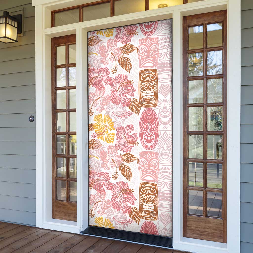 Christmas Aloha Hawaii Tiki Door Cover Hibiscus Spring Colors - Polynesian Pride