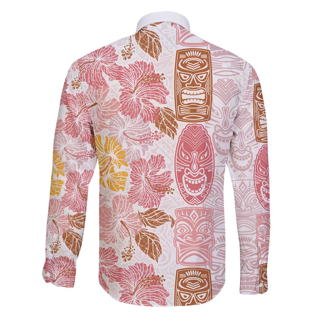 Christmas Aloha Hawaii Tiki Family Matching Puletasi and Hawaiian Shirt Hibiscus Spring Colors - Polynesian Pride