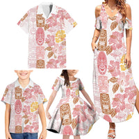 Christmas Aloha Hawaii Tiki Family Matching Summer Maxi Dress and Hawaiian Shirt Hibiscus Spring Colors - Polynesian Pride